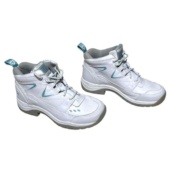 Ariat Womens Terrain Leather Multisport Boots Size 7B White & Light Blue Durable - Picture 2 of 6